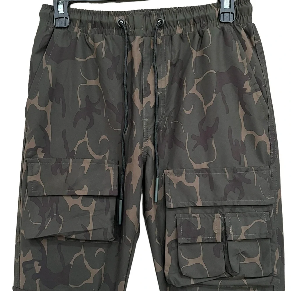 American Stitch Cargo Jogger Pants Men's Small Camo Green with Drawstring NWOT! - Picture 4 of 9
